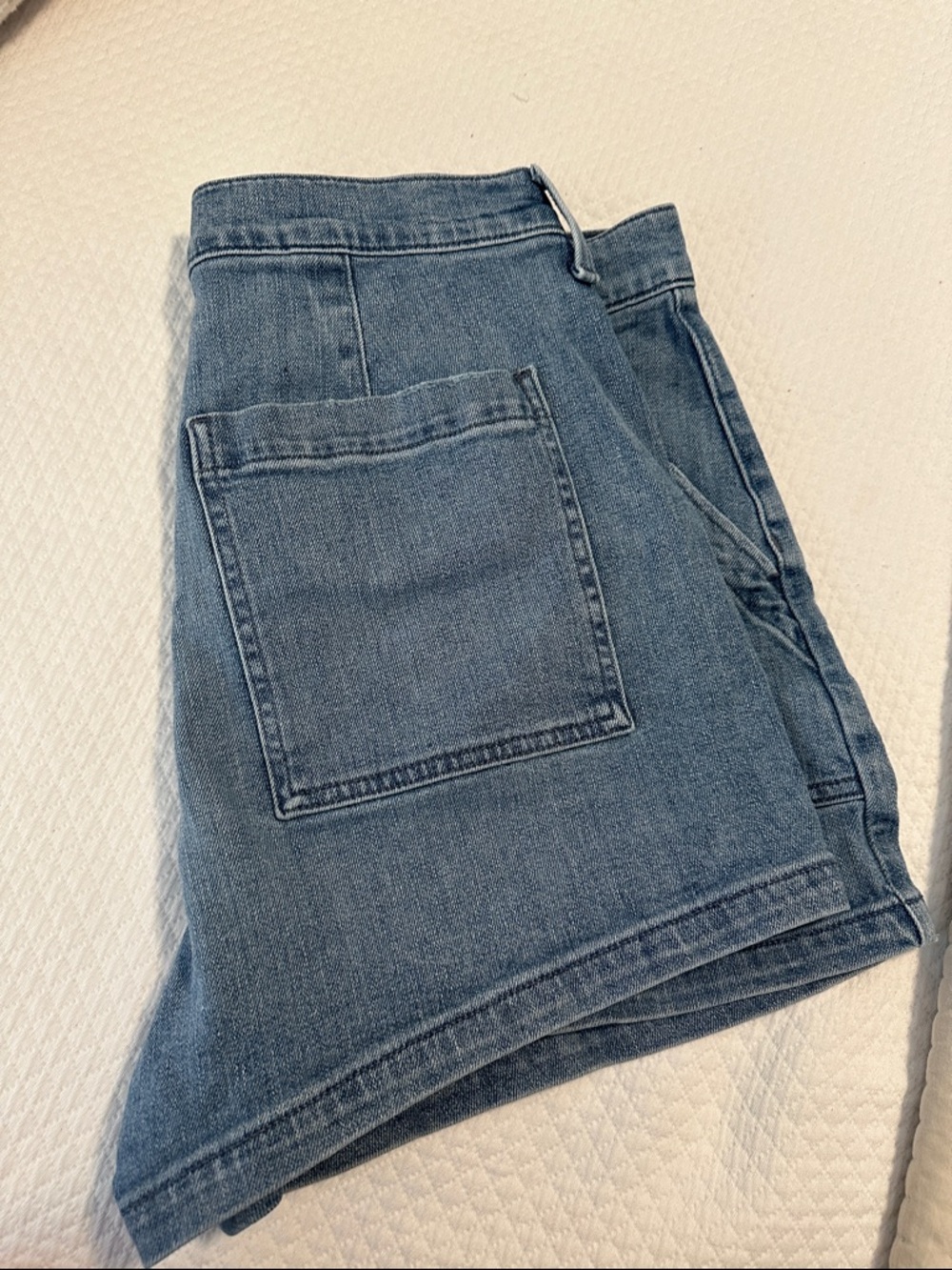 J. Crew Factory Mid Wash High-Rise Denim Shorts